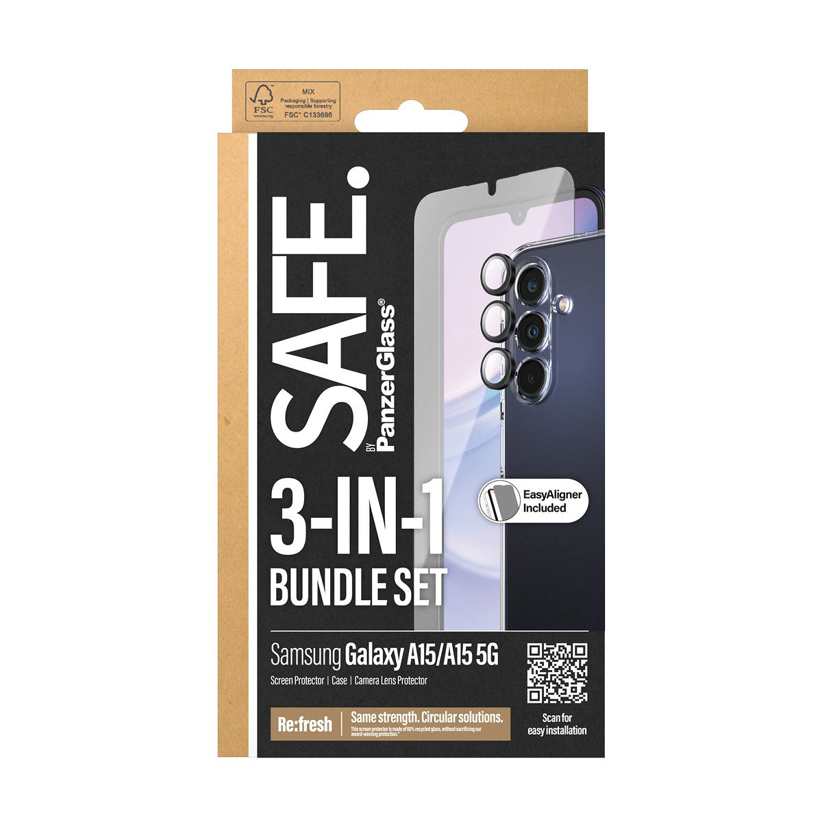 SAFE. by PanzerGlass® 3-in-1 Schutz Set Samsung Galaxy A15 | A15 5G
